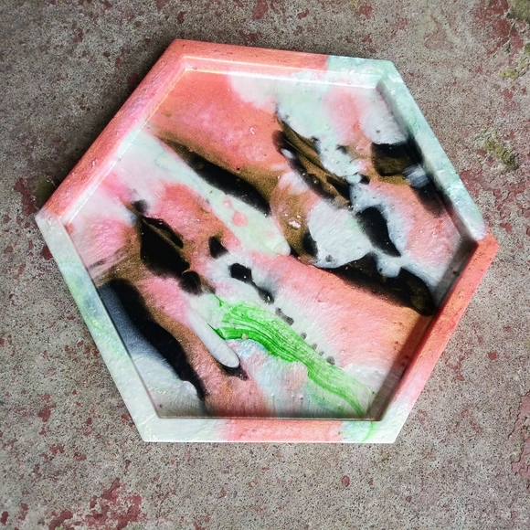 Other - Handmade Neon Coaster Tray